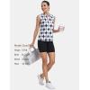 Golf Polo Shirts for Women Slim Fit Woman Sleeveless Sports Shirts Quick Dry Athletic Tank Tops for Tennis Work(Upgrade Grey-black Plaid)
