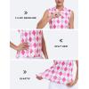 Golf Polo Shirts for Women Slim Fit Woman Sleeveless Sports Shirts Quick Dry Athletic Tank Tops for Tennis Work(Upgrade Rose Plaid)