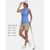 Golf Polo Shirts for Women Slim Fit Woman Sleeveless Sports Shirts Quick Dry Athletic Tank Tops for Tennis Work(Upgrade Sky Blue)