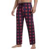 JINSHI Mens Pajama Pants Plaid Modal Pajama Bottoms Loose Long Pj Pant Sleepwear Lounge Pants with Pockets 2 Pack(Plaid B)