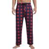 JINSHI Mens Pajama Pants Plaid Modal Pajama Bottoms Loose Long Pj Pant Sleepwear Lounge Pants with Pockets 2 Pack(Plaid B)