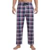 JINSHI Mens Pajama Pants Plaid Modal Pajama Bottoms Loose Long Pj Pant Sleepwear Lounge Pants with Pockets 2 Pack(Plaid a)