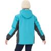 MoFiz Girls Ski Jacket Waterproof Fleece Lined Snowboard Jacket Warm Winter Snow Coats with Removable Hood(Blue)