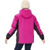MoFiz Girls Ski Jacket Waterproof Fleece Lined Snowboard Jacket Warm Winter Snow Coats with Removable Hood(Rose Red)