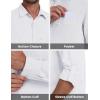 MoFiz Mens Button Down Shirts Long Sleeve Casual Linen Shirts with Pockets Beach Vacation Spring Shrits(White)