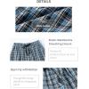 MoFiz Mens Pajama Bottoms Cotton 3 Pack Lounge Pants Set with Pockets Drawstring Plaid Pjs Bottoms Sleepwear with Button Fly(C-3pack Plaid)
