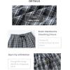 MoFiz Mens Pajama Bottoms Cotton 3 Pack Lounge Pants Set with Pockets Drawstring Plaid Pjs Bottoms Sleepwear with Button Fly(D-3pack Plaid)