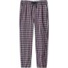 MoFiz Mens Pajama Bottoms Cotton 3 Pack Lounge Pants Set with Pockets Drawstring Plaid Pjs Bottoms Sleepwear with Button Fly(D-3pack Plaid)