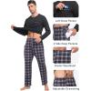 MoFiz Men’s Pajamas Plaid Sets Sleepwear Sleep Long Sleeve Shirts and Pants Pajama Set Soft Mens Pjs Lounge Set with Pockets(Style-b)