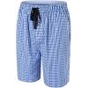 MoFiz Men’s Plaid Pajama Shorts 3-Pack Woven Cotton Sleep & Lounge Shorts, Lightweight PJ Bottoms with Pockets & Button Fly(3 Pack-d)