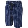 MoFiz Men’s Plaid Pajama Shorts 3-Pack Woven Cotton Sleep & Lounge Shorts, Lightweight PJ Bottoms with Pockets & Button Fly(3 Pack-e)