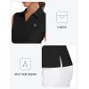 MoFiz Women Racerback Sleeveless Golf Polo Shirt V-Neck Collarless Tennis Running Tank Tops Quick Dry Athletic Casual(2025-black)