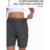 MoFiz Womens Golf Shorts 7″ Quick Dry Hiking Shorts Lightweight Bermuda Short for Women with Pockets (Water Resistant)(Dark Grey)