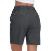 MoFiz Womens Golf Shorts 7″ Quick Dry Hiking Shorts Lightweight Bermuda Short for Women with Pockets (Water Resistant)(Dark Grey)