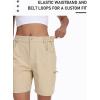 MoFiz Womens Golf Shorts 7″ Quick Dry Hiking Shorts Lightweight Bermuda Short for Women with Pockets (Water Resistant)(Khaki)