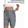 MoFiz Womens Golf Shorts 7″ Quick Dry Hiking Shorts Lightweight Bermuda Short for Women with Pockets (Water Resistant)(Light Grey)
