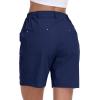 MoFiz Womens Golf Shorts 7″ Quick Dry Hiking Shorts Lightweight Bermuda Short for Women with Pockets (Water Resistant)(Navy Blue)