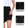 MoFiz Women’s Golf Skirts Knee Length Drawstring Athletic Tennis Skort Modest Long Sport Active Casual Summer Skirt Pockets(Black)