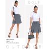 MoFiz Women’s Golf Skirts Knee Length Drawstring Athletic Tennis Skort Modest Long Sport Active Casual Summer Skirt Pockets(Grey)