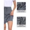 MoFiz Women’s Golf Skirts Knee Length Drawstring Athletic Tennis Skort Modest Long Sport Active Casual Summer Skirt Pockets(Grey)