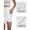 MoFiz Women’s Golf Skirts Knee Length Drawstring Athletic Tennis Skort Modest Long Sport Active Casual Summer Skirt Pockets(White)