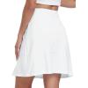 MoFiz Women’s Golf Skirts Knee Length Drawstring Athletic Tennis Skort Modest Long Sport Active Casual Summer Skirt Pockets(White)