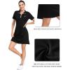 MoFiz Women’s Golf Tennis Dress Sports Polo Dress Short Sleeve Quick Dry Casual Workwear Button(A-black)