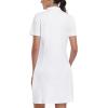 MoFiz Women’s Golf Tennis Dress Sports Polo Dress Short Sleeve Quick Dry Casual Workwear Button(A-white)