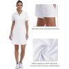 MoFiz Women’s Golf Tennis Dress Sports Polo Dress Short Sleeve Quick Dry Casual Workwear Button(A-white)