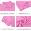 MoFiz Women’s Golf Tennis Dress Sports Polo Dress Short Sleeve Quick Dry Casual Workwear Button(Pink)