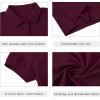 MoFiz Women’s Golf Tennis Dress Sports Polo Dress Short Sleeve Quick Dry Casual Workwear Button(Wine Red)