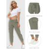 MoFiz Women’s Lightweight Hiking Cargo Pants Outdoor Quick Dry Casual Travel Sweatpants Joggers Elastic Waist Button Pockets(A04-grey Khaki)