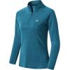 MoFiz Women’s Long Sleeve Golf Polo Shirt 1/4 Zip UPF 50+ Sun Protection Quick Dry Lightweight Athletic Hiking Running Tops(01-sea Blue)