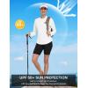 MoFiz Women’s Long Sleeve Golf Polo Shirt 1/4 Zip UPF 50+ Sun Protection Quick Dry Lightweight Athletic Hiking Running Tops(White)