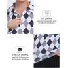 MoFiz Women’s Long Sleeve Golf Polo Shirt Zip-Up Quick Dry Activewear Tennis Shirts Athletic Casual Tops with Collar(A-black Grey Plaid)