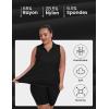 MoFiz Women’s Plus Size Golf Polo Shirt Sleeveless Racerback Tennis Tank Tops V-Neck Collared Loose Fit Athletic T-Shirt(Black)