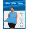 MoFiz Women’s Plus Size Golf Polo Shirt Sleeveless Racerback Tennis Tank Tops V-Neck Collared Loose Fit Athletic T-Shirt(Sky Blue)