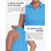 MoFiz Women’s Plus Size Golf Polo Shirt Sleeveless Racerback Tennis Tank Tops V-Neck Collared Loose Fit Athletic T-Shirt(Sky Blue)