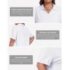 MoFiz Women’s Plus Size Golf Polo Shirts Loose Fit Short Sleeve V-Neck Tennis Workouts Tops, XL-5XL(White)