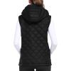 MoFiz Women’s Puffer Vest Hooded Running Vests Sleeveless Lightweight Jacket Fall Winter(Black)