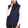 MoFiz Women’s Puffer Vest Hooded Running Vests Sleeveless Lightweight Jacket Fall Winter(Navy)