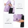 MoFiz Women’s Puffer Vest Lightweight Hooded Warm Fleece Lined Hybrid Softshell Hiking Winter Sleeveless Zip Vest(01 Light Purple)
