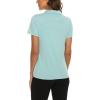 MoFiz Womens Short Sleeve Golf Polo Shirts Quick Dry Camo Lightweight UPF 50+ Tennis Sports Athletic Tops Casual(A-light Blue)
