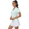 MoFiz Womens Short Sleeve Golf Polo Shirts Quick Dry Camo Lightweight UPF 50+ Tennis Sports Athletic Tops Casual(Camo-green)