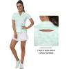 MoFiz Womens Short Sleeve Golf Polo Shirts Quick Dry Camo Lightweight UPF 50+ Tennis Sports Athletic Tops Casual(Camo-green)