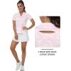 MoFiz Womens Short Sleeve Golf Polo Shirts Quick Dry Camo Lightweight UPF 50+ Tennis Sports Athletic Tops Casual(Camo-pink)