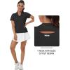 MoFiz Womens Short Sleeve Golf Polo Shirts Quick Dry Camo Lightweight UPF 50+ Tennis Sports Athletic Tops Casual(V Black)