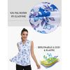 MoFiz Women’s Sleeveless Golf Polo Shirts 1/4 Zip Floral Tennis Workout Golf Tank Top(Floral-2)