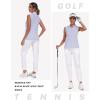 MoFiz Women’s Sleeveless Golf Polo Shirts Tennis V Neck UPF 50+ Quick Dry Lightweight Athletic Collared Tank Tops(Light Purple 01)