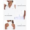 MoFiz Women’s Sleeveless Golf Polo Shirts UPF50+ Athletic Tennis Tops Lightweight Racerback Tank Tops Pickleball Shirt(X-white)